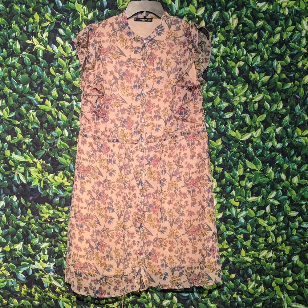 Peach Floral Dress